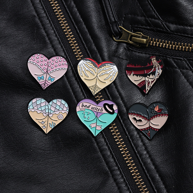 Cartoon Style Cute Cowboy Style Letter Heart Shape Alloy Stamping Stoving Varnish Women's Brooches display picture 3