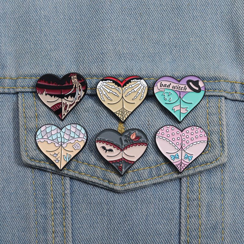 Cartoon Style Cute Cowboy Style Letter Heart Shape Alloy Stamping Stoving Varnish Women's Brooches display picture 5