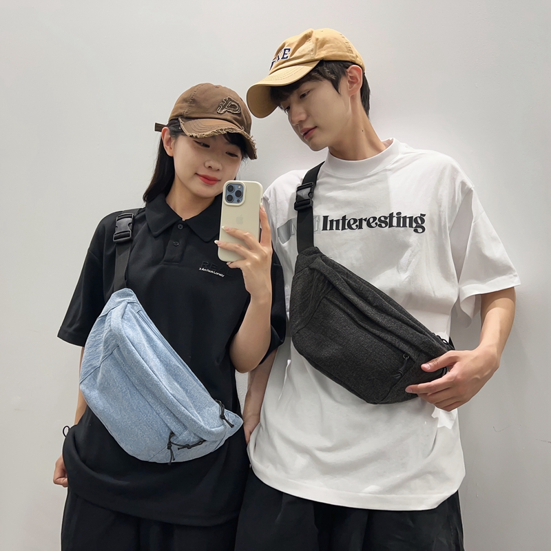 Unisex Classic Style Streetwear Solid Color Denim Waist Bags display picture 5