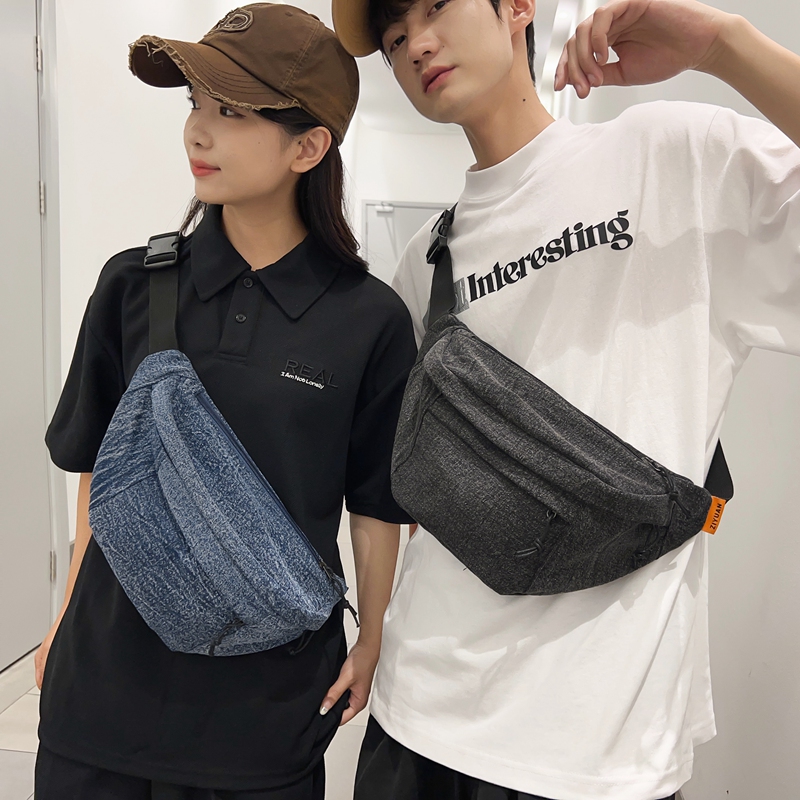 Unisex Classic Style Streetwear Solid Color Denim Waist Bags display picture 12