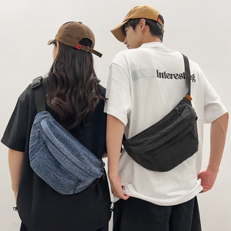 Unisex Classic Style Streetwear Solid Color Denim Waist Bags display picture 20