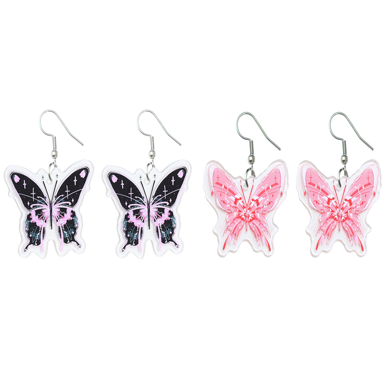1 Pair Cute Vacation Sweet Butterfly Arylic Drop Earrings display picture 1