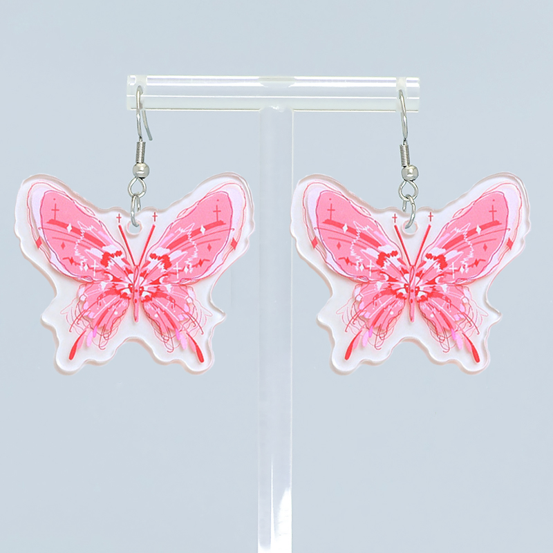 1 Pair Cute Vacation Sweet Butterfly Arylic Drop Earrings display picture 3