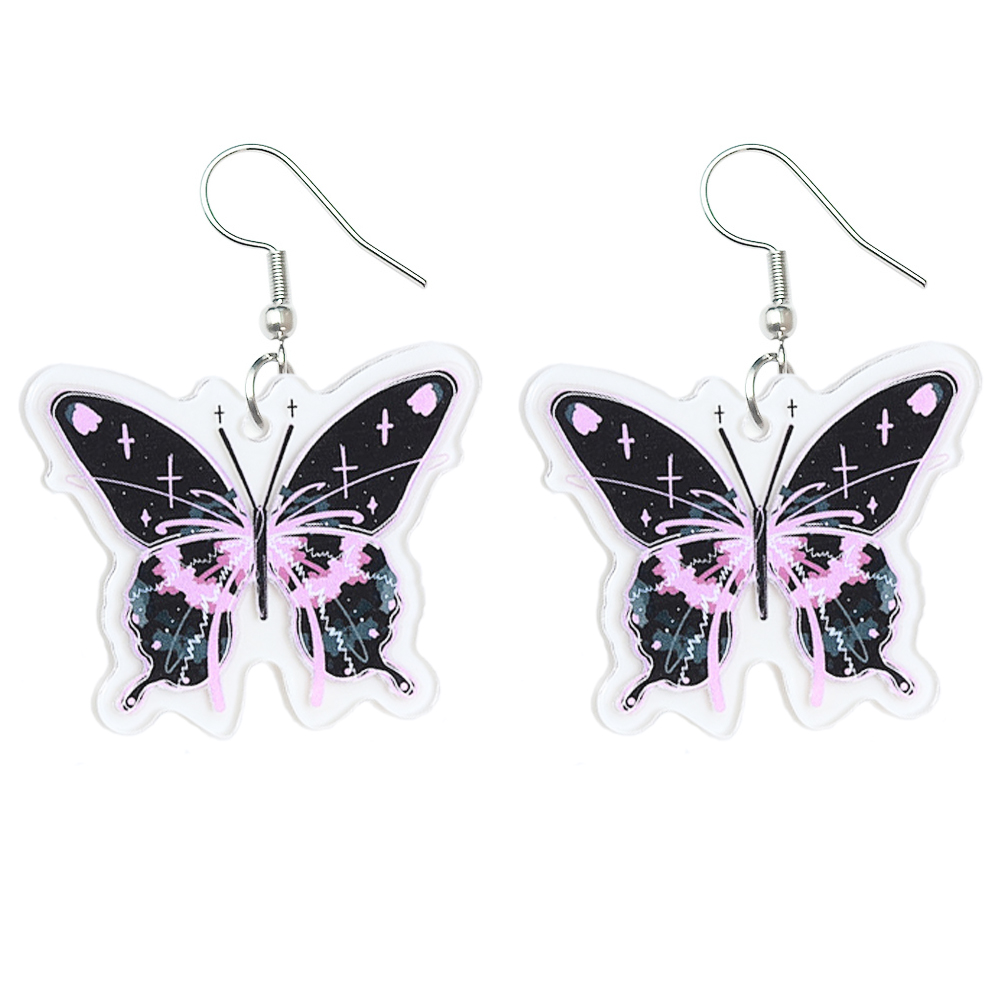 1 Pair Cute Vacation Sweet Butterfly Arylic Drop Earrings display picture 6