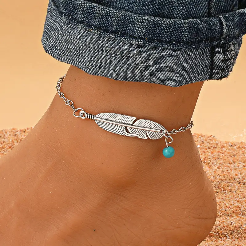 Beach Tropical Solid Color Alloy Wholesale Anklet display picture 7