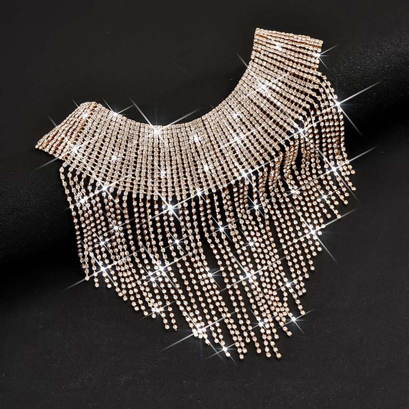 Wholesale Jewelry Shiny Geometric Alloy Rhinestones Plating Inlay Necklace display picture 4