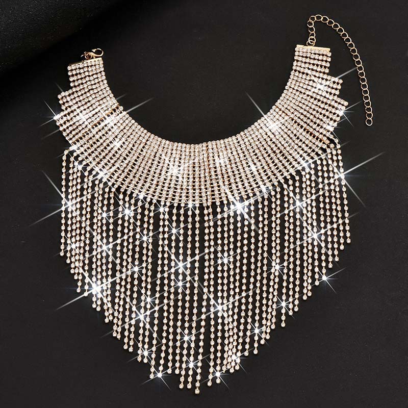 Bijoux En Gros Brillant Géométrique Alliage Strass Placage Incruster Collier display picture 5