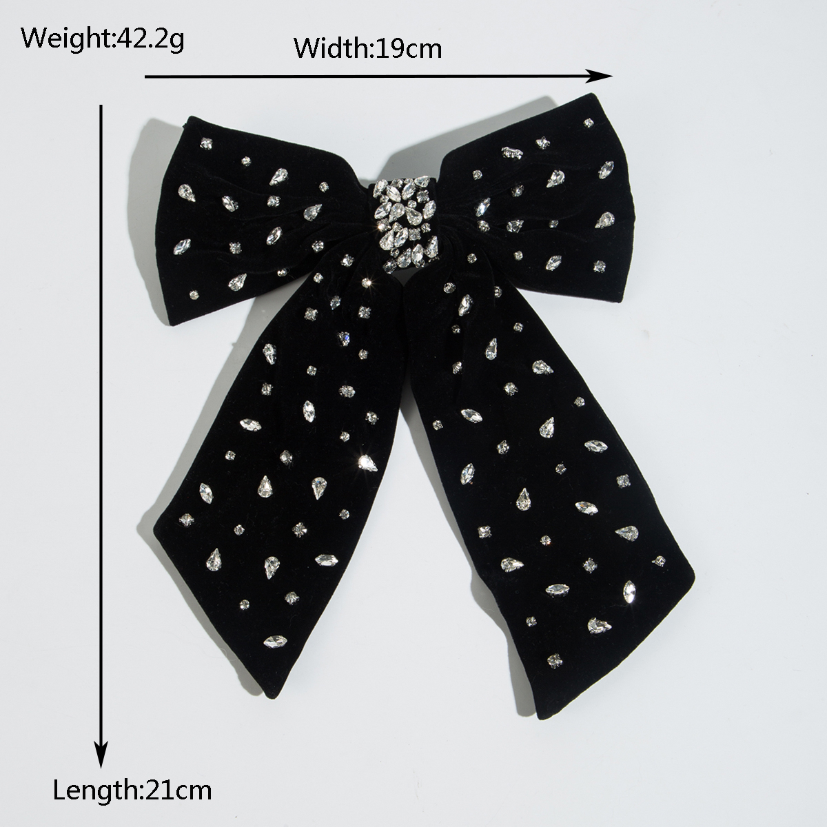 Women's Casual Vacation Classic Style Bow Knot Alloy Cloth Inlay Rhinestones Hair Clip display picture 1