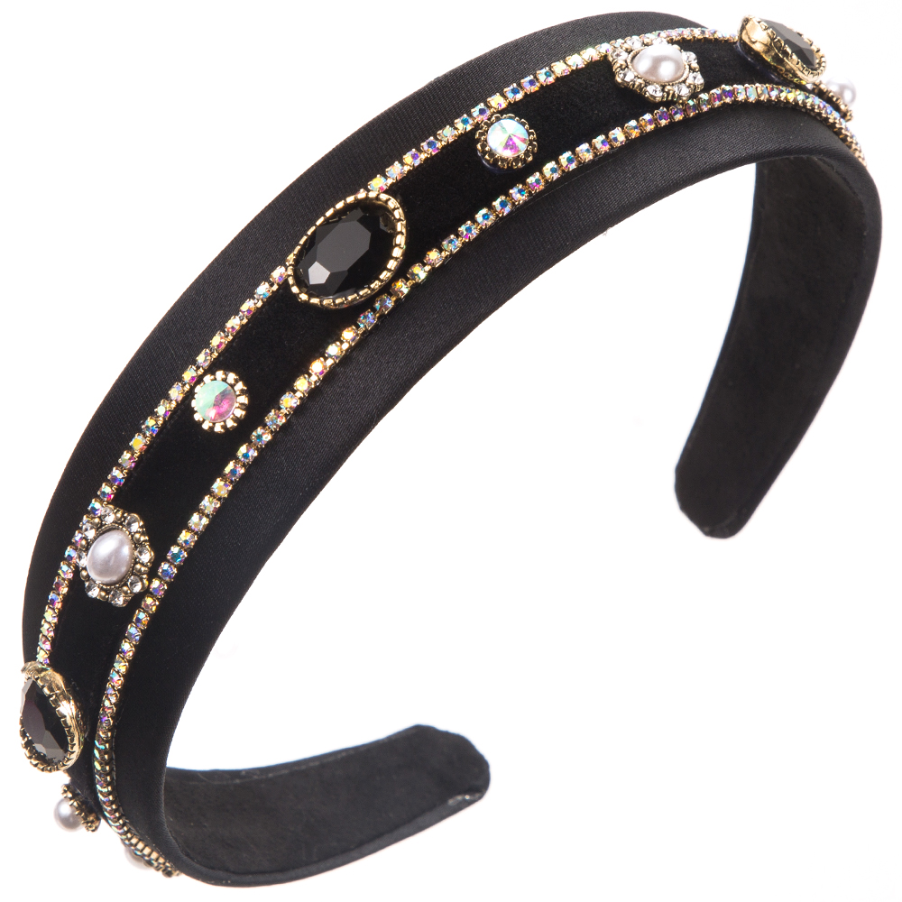 Women's Casual Modern Style Classic Style Geometric Alloy Cloth Inlay Artificial Pearls Rhinestones Hair Band display picture 10