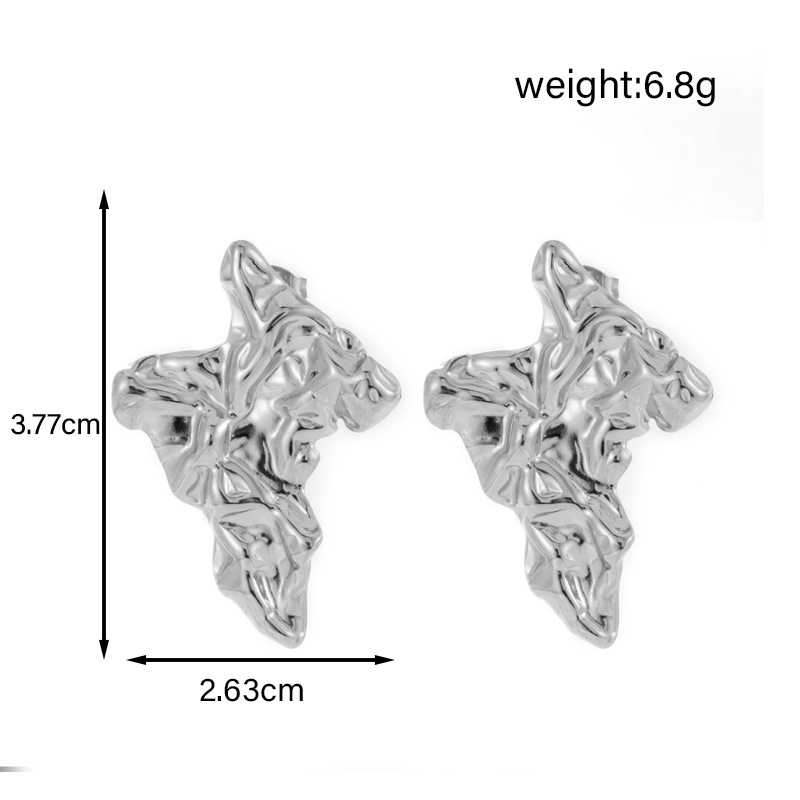 1 Paar IG-Stil Französische Art Einfacher Stil Irregulär Geometrisch Stern Edelstahl 304 14 Karat Vergoldet Ohrstecker display picture 4