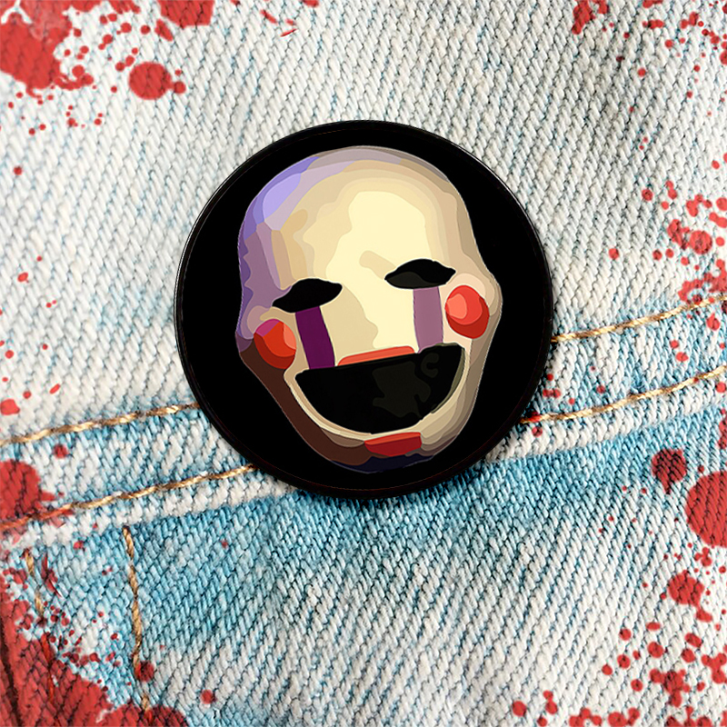 Casual Cute Modern Style Cartoon Mask Alloy Printing Unisex Brooches display picture 4