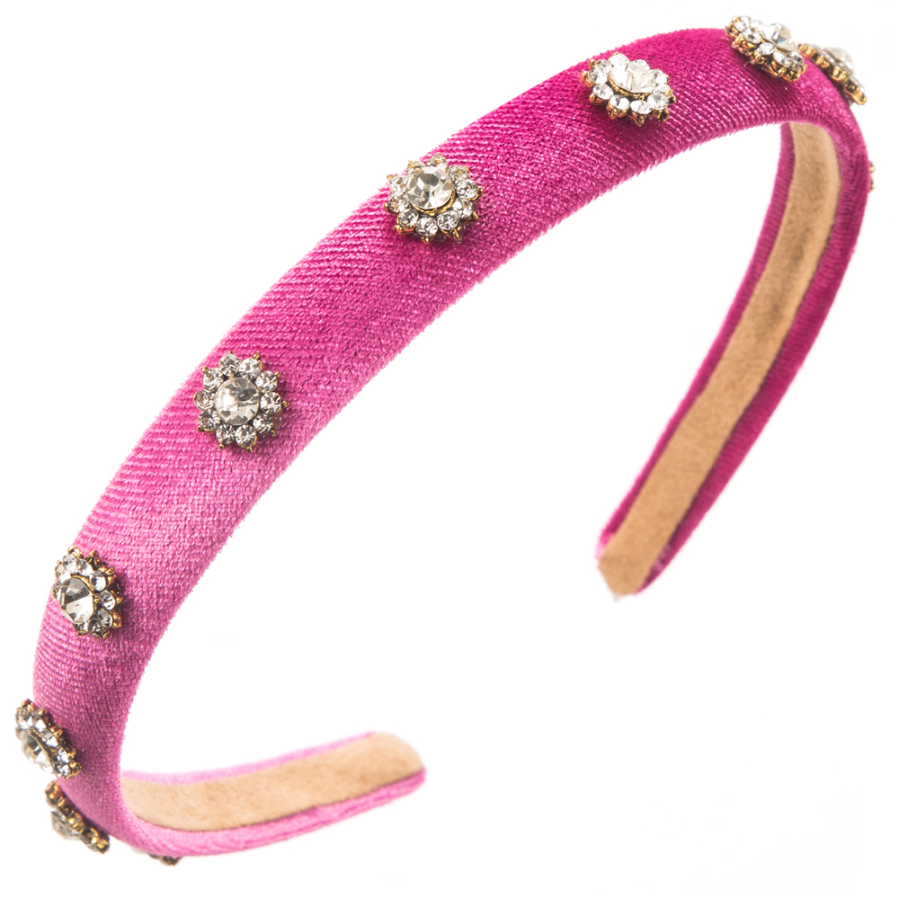 Women's Vacation Modern Style Classic Style Flower Alloy Cloth Rhinestone Inlay Rhinestones Hair Band display picture 5