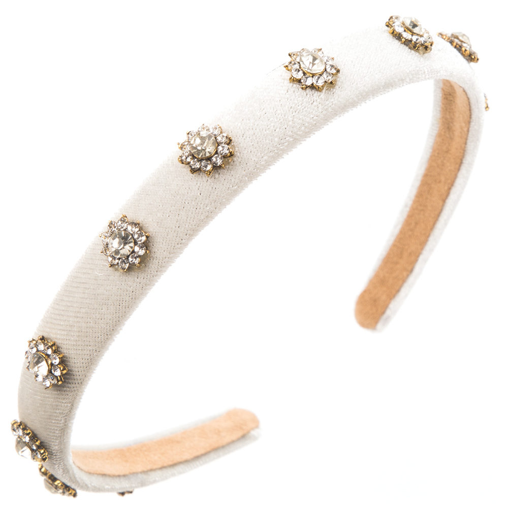 Women's Vacation Modern Style Classic Style Flower Alloy Cloth Rhinestone Inlay Rhinestones Hair Band display picture 6