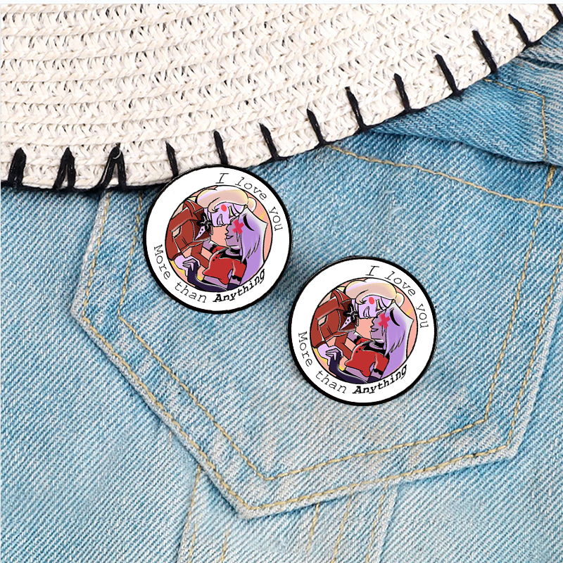 Cute Modern Style Sweet Cartoon Character Letter Alloy Couple Brooches display picture 6