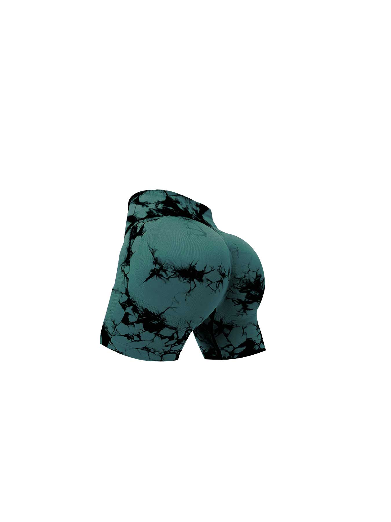 Fitness Tie-Dye Nylon Elasthan Polyester Aktive Böden Kurze Hose Jogginghose display picture 10