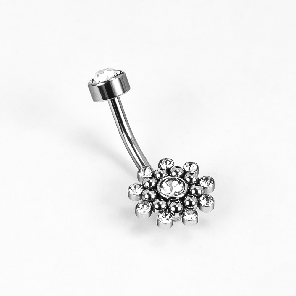 1 Piece Belly Rings Simple Style Classic Style Solid Color 302 Stainless Steel 316 Stainless Steel  Polishing Rhinestone Inlay Diamond Belly Rings display picture 14