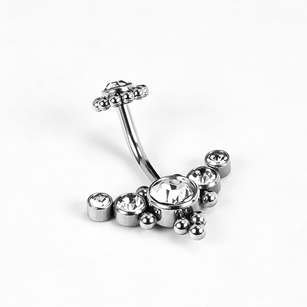 1 Piece Belly Rings Simple Style Classic Style Solid Color 302 Stainless Steel 316 Stainless Steel  Polishing Rhinestone Inlay Diamond Belly Rings display picture 26