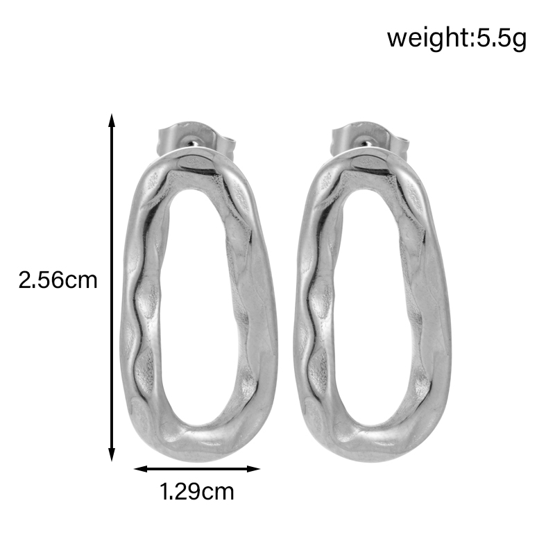 1 Paire Style IG À La Française Style Simple Forme C Géométrique Serpent Acier Inoxydable 304 Boucles D'Oreilles display picture 7