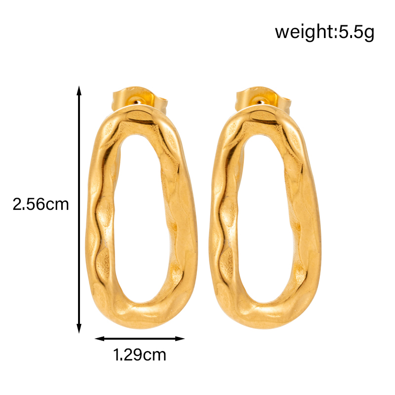 1 Paire Style IG À La Française Style Simple Forme C Géométrique Serpent Acier Inoxydable 304 Boucles D'Oreilles display picture 9