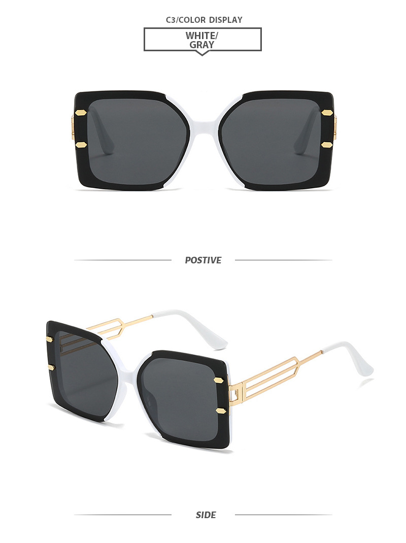 Basic Hawaiian Modern Style Square Pc Square Full Frame Women's Sunglasses display picture 9