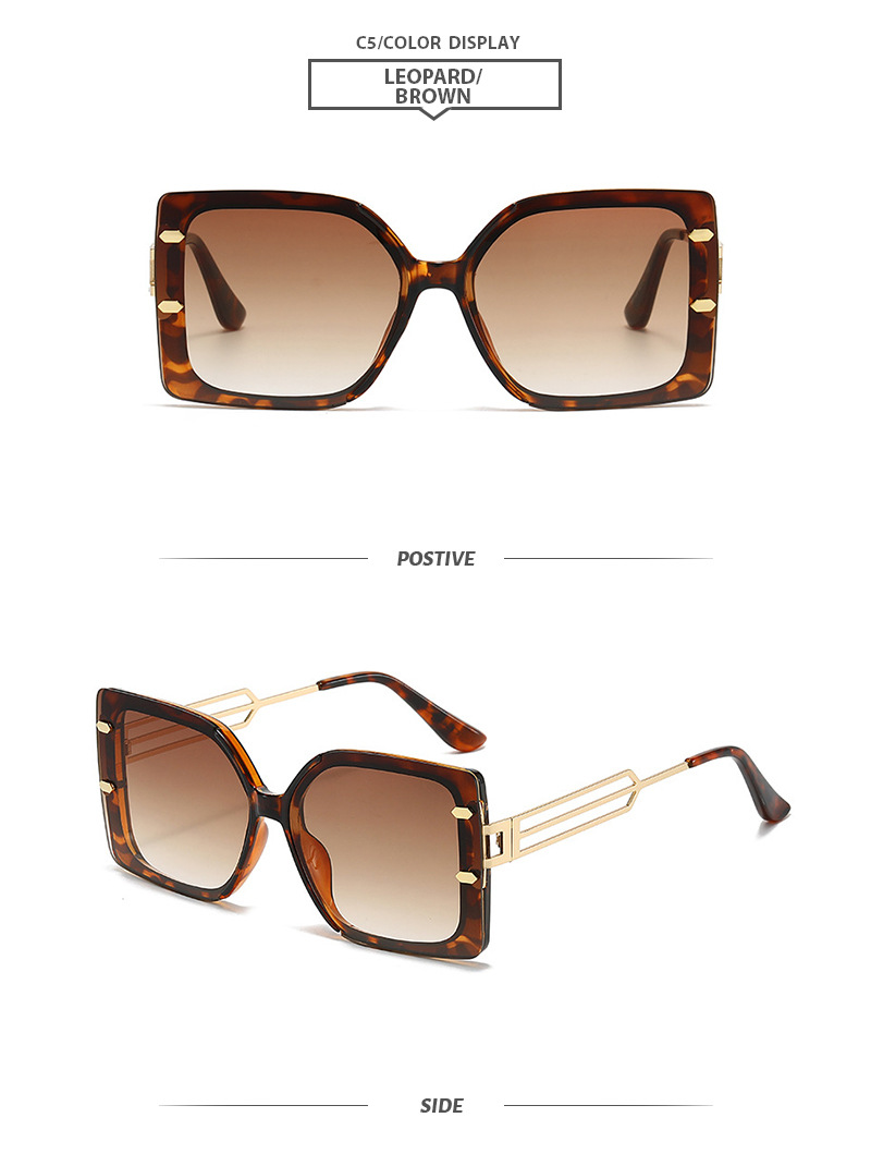 Basic Hawaiian Modern Style Square Pc Square Full Frame Women's Sunglasses display picture 11
