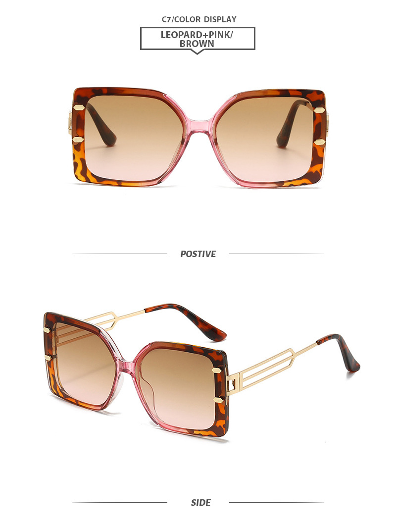 Basic Hawaiian Modern Style Square Pc Square Full Frame Women's Sunglasses display picture 13