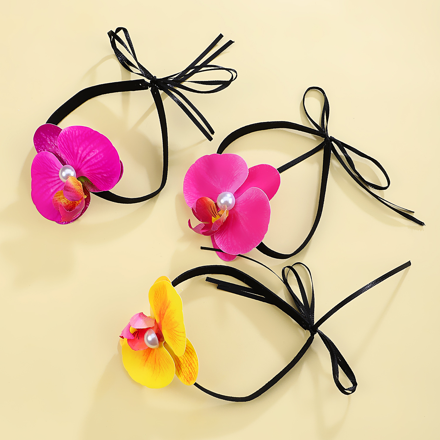 Großhandel Schmuck Einfacher Stil Klassischer Stil Blume Tuch Halsband display picture 4
