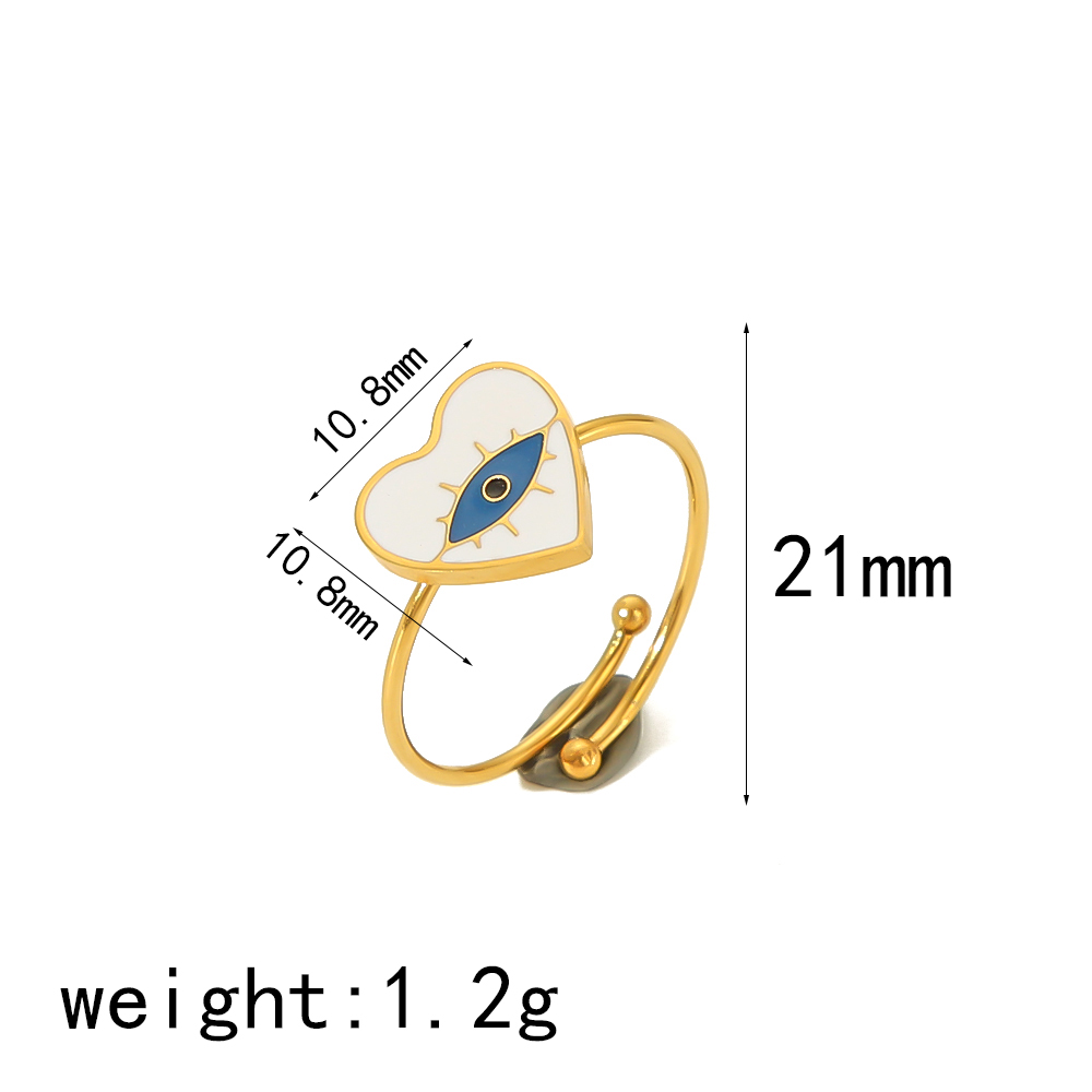 IG Style Simple Style Classic Style Pentagram Heart Shape Flower 304 Stainless Steel 18K Gold Plated Open Rings In Bulk display picture 13