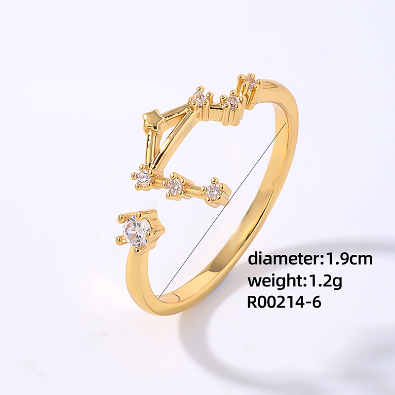 Copper K Gold Plated Rhodium Plated Elegant Classic Style Commute Inlay Geometric Zircon Open Rings display picture 14