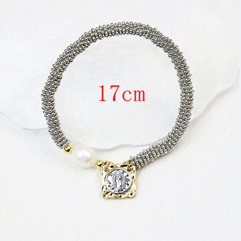 De Gros Style Vintage Luxueux Géométrique Le Cuivre Placage Incruster Bracelets display picture 6