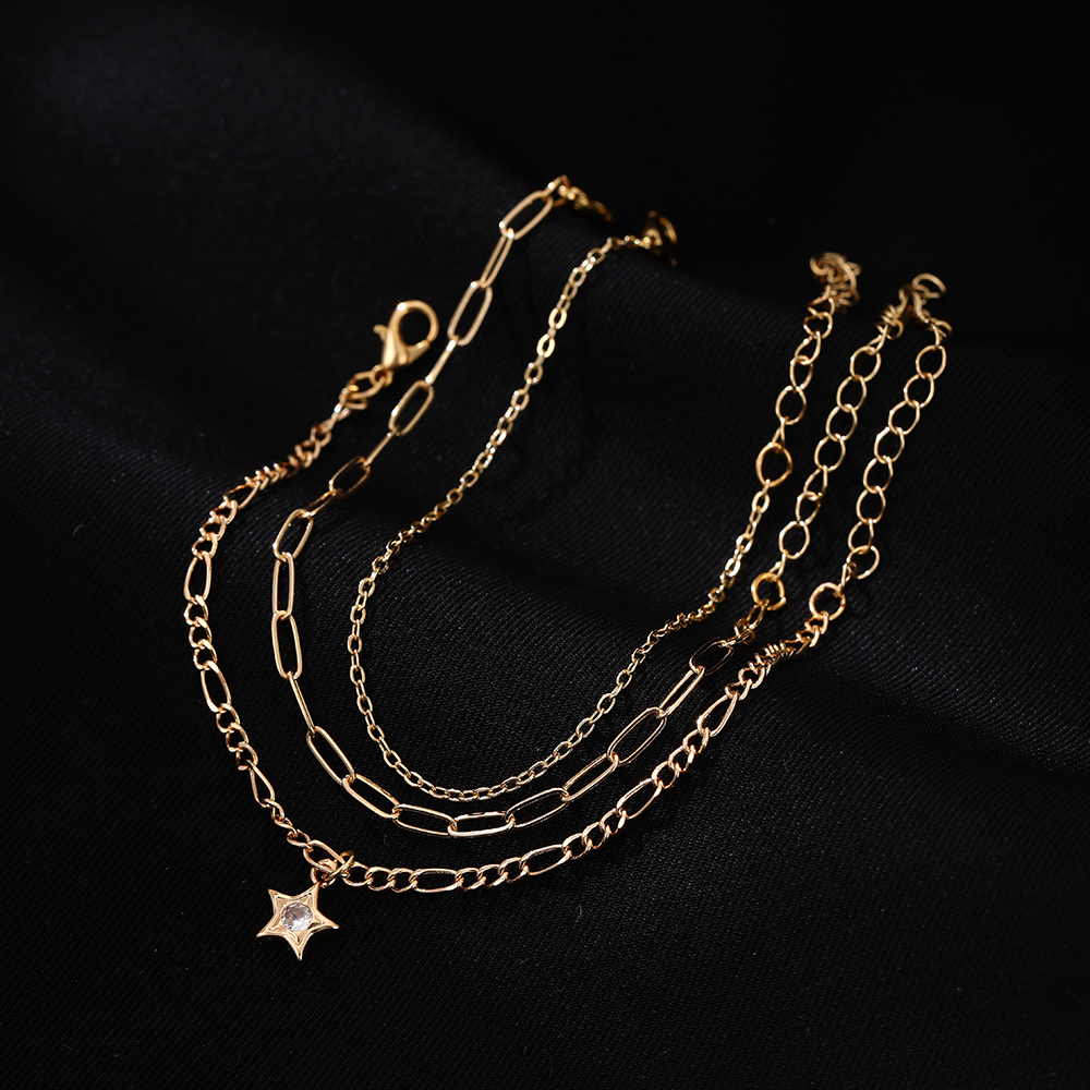 Wholesale Hip-Hop Commute Cross Devil's Eye Star Copper Inlay Zircon Bracelets display picture 7
