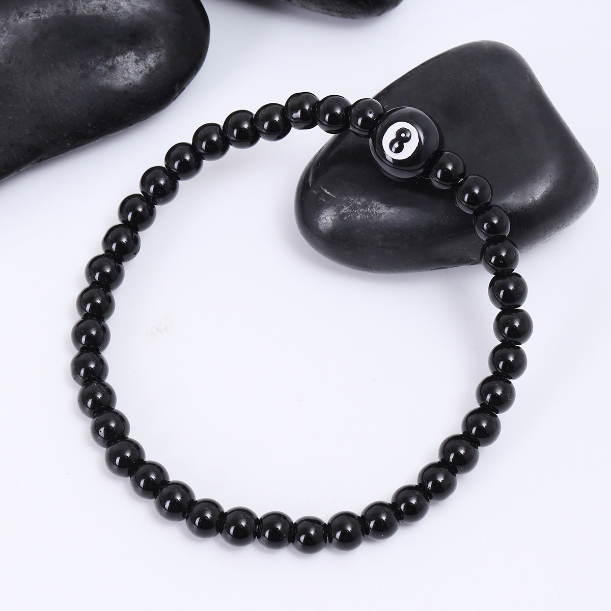 Simple Style Billiards Infinity Glass Beaded Unisex Bracelets display picture 9