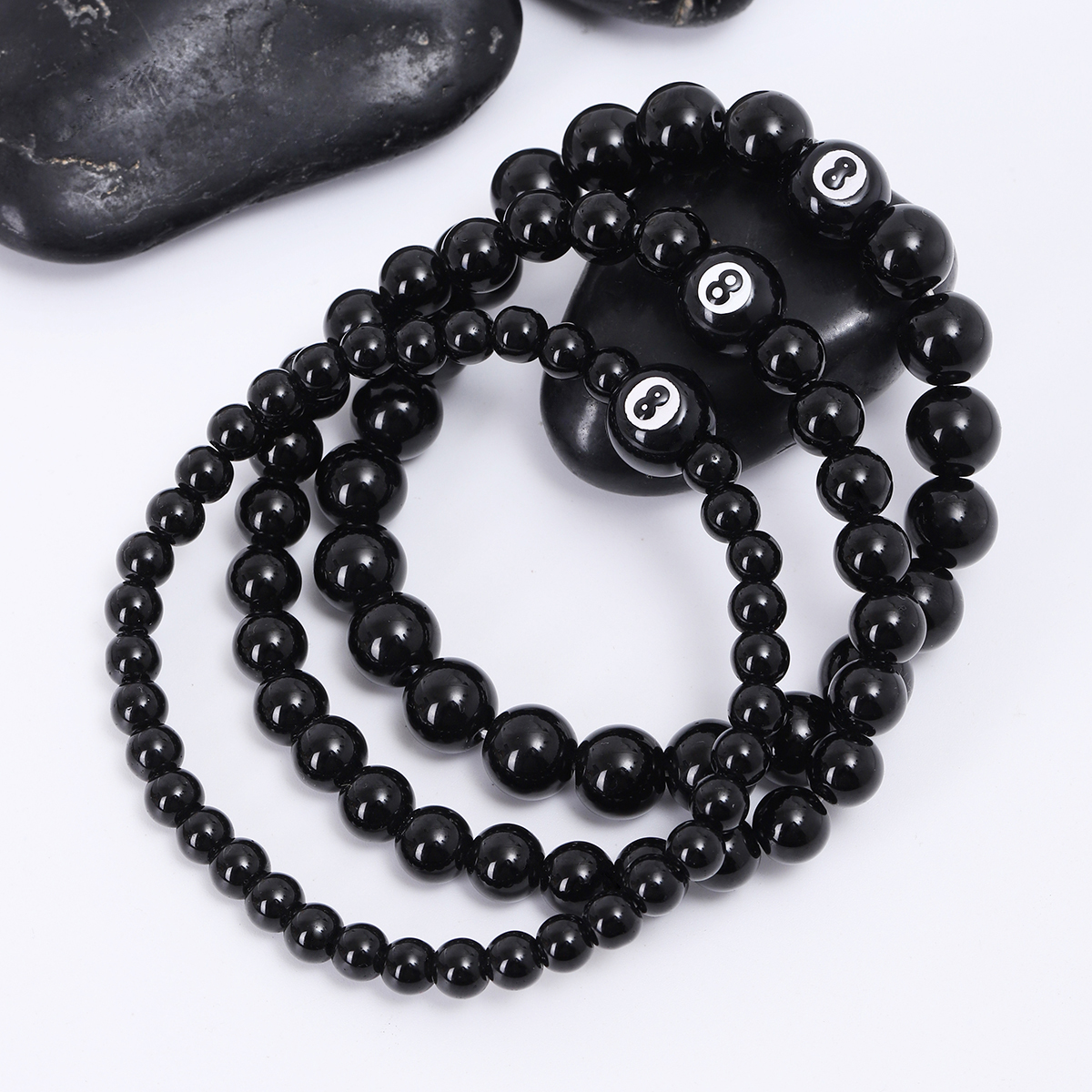 Simple Style Billiards Infinity Glass Beaded Unisex Bracelets display picture 10