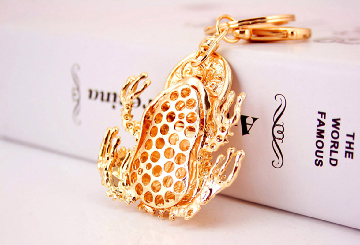 Simple Style Frog Zinc Alloy Plating Inlay Rhinestones Unisex Bag Pendant Keychain display picture 4