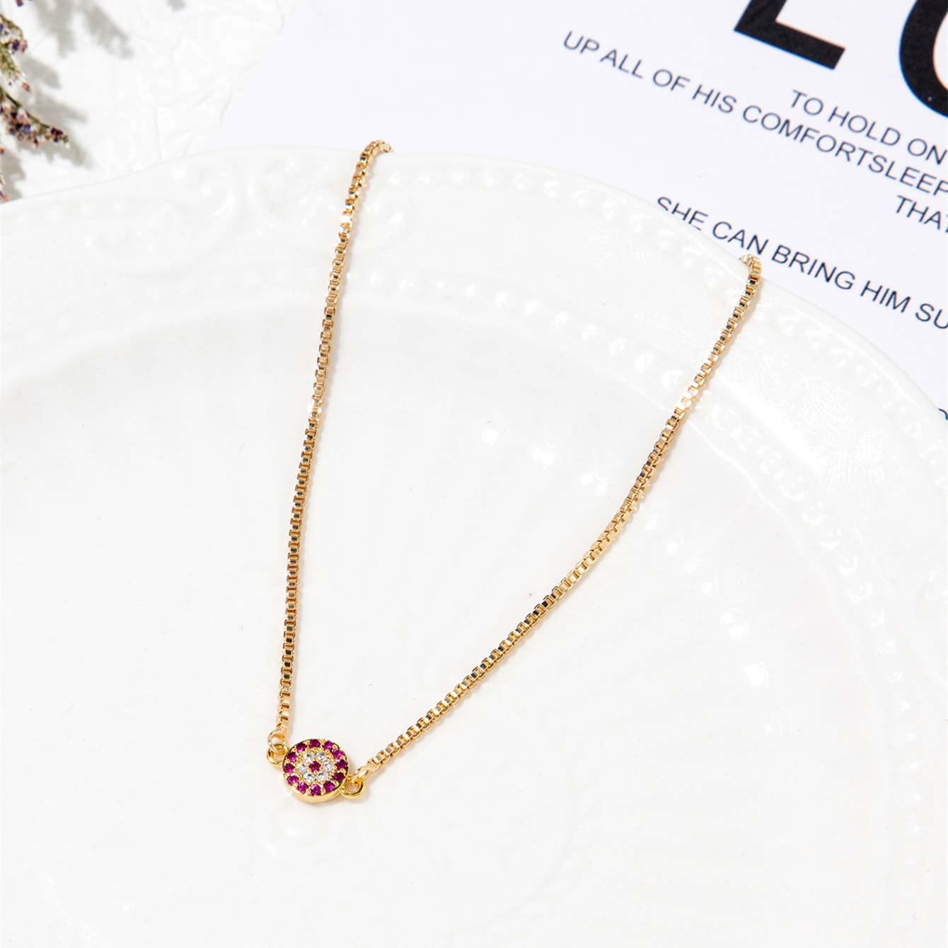 Wholesale Simple Style Classic Style Eye Copper Inlay 18K Gold Plated Gold Plating Silver Plated Zircon Bracelets display picture 10