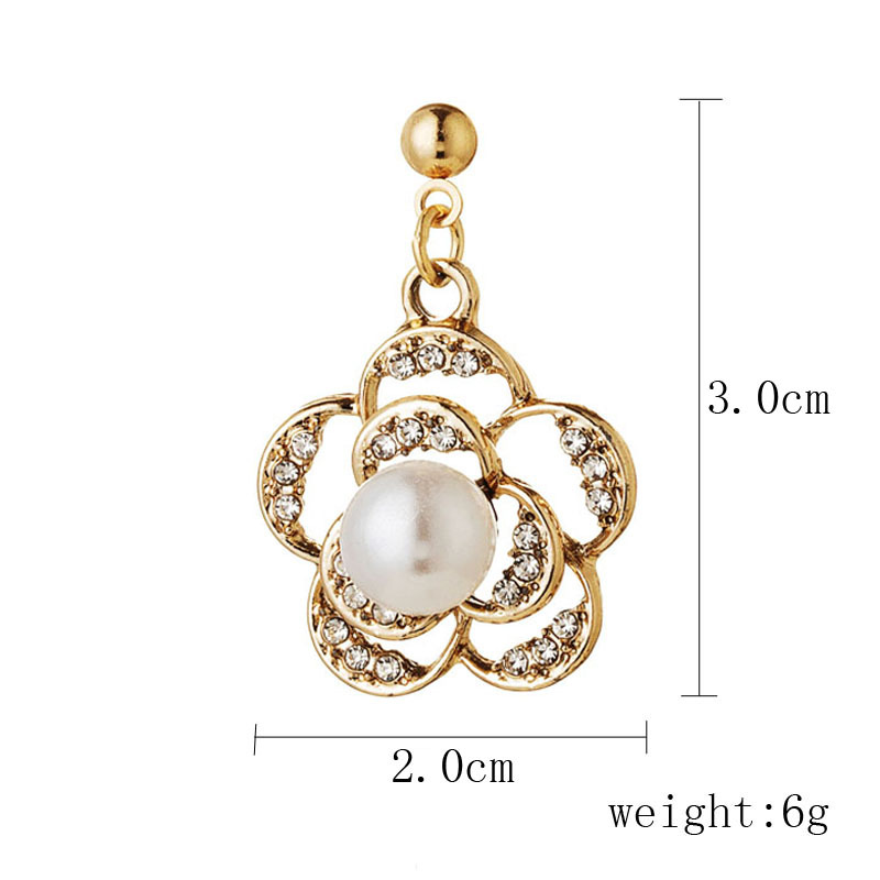 Simple Style Classic Style Rose Flower Petal Alloy Plating Inlay Rhinestones Gold Plated Silver Plated Women's Earrings Necklace display picture 6