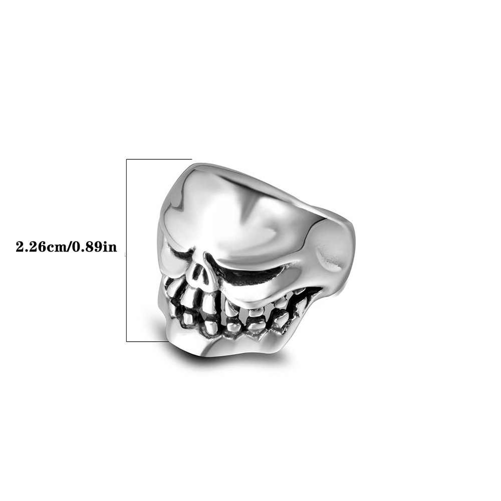 Retro Cool Style Skull 304 Stainless Steel Unisex Rings display picture 1