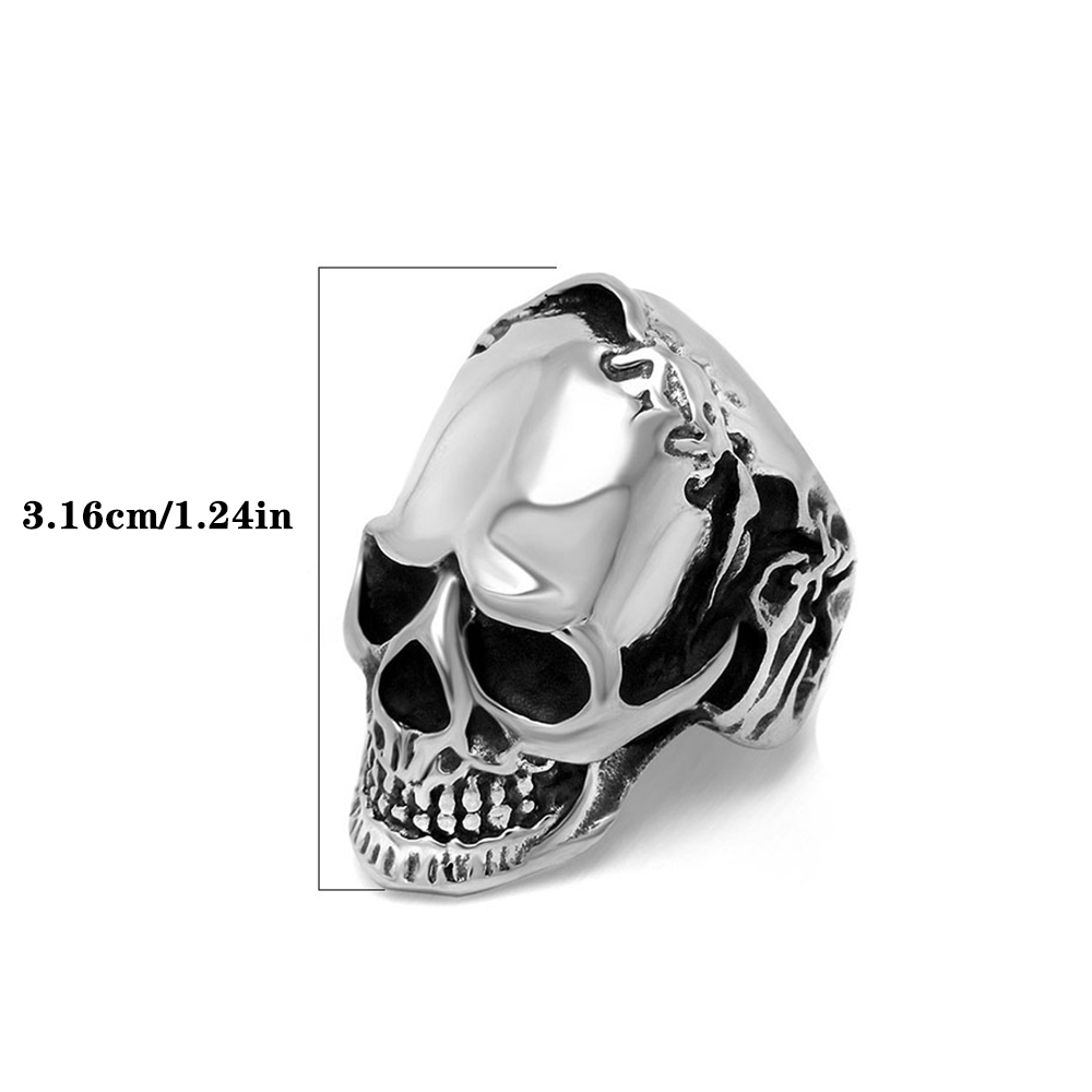 Retro Cool Style Skull 304 Stainless Steel Unisex Rings display picture 2