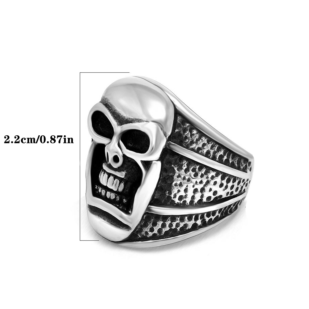 Retro Cool Style Skull 304 Stainless Steel Unisex Rings display picture 6