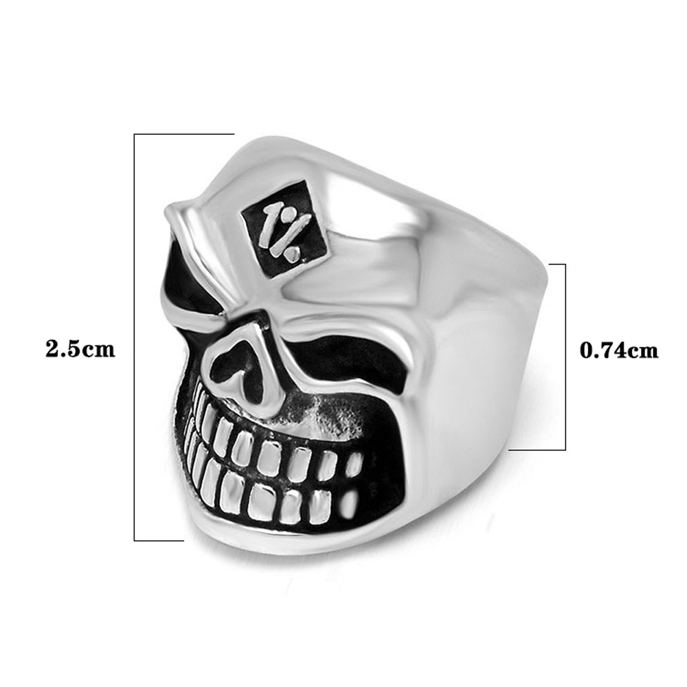 Retro Cool Style Skull 304 Stainless Steel Unisex Rings display picture 5