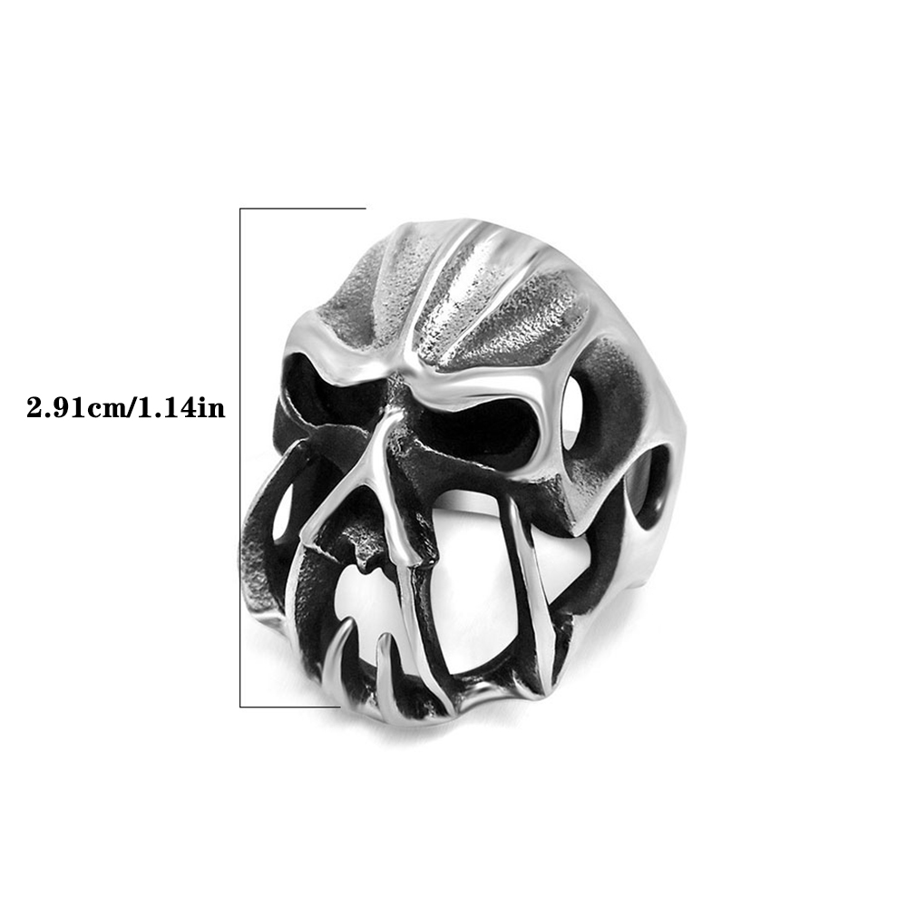 Retro Cool Style Skull 304 Stainless Steel Unisex Rings display picture 11