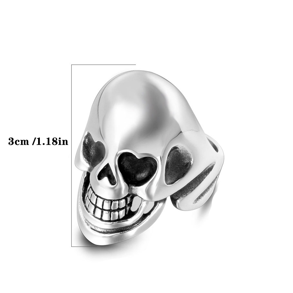 Retro Cool Style Skull 304 Stainless Steel Unisex Rings display picture 3