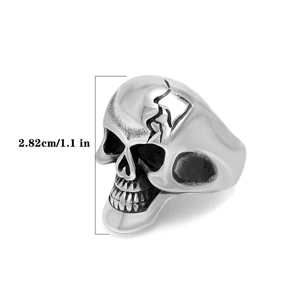 Rétro Style Cool Crâne Acier Inoxydable 304 Unisexe Anneaux display picture 10