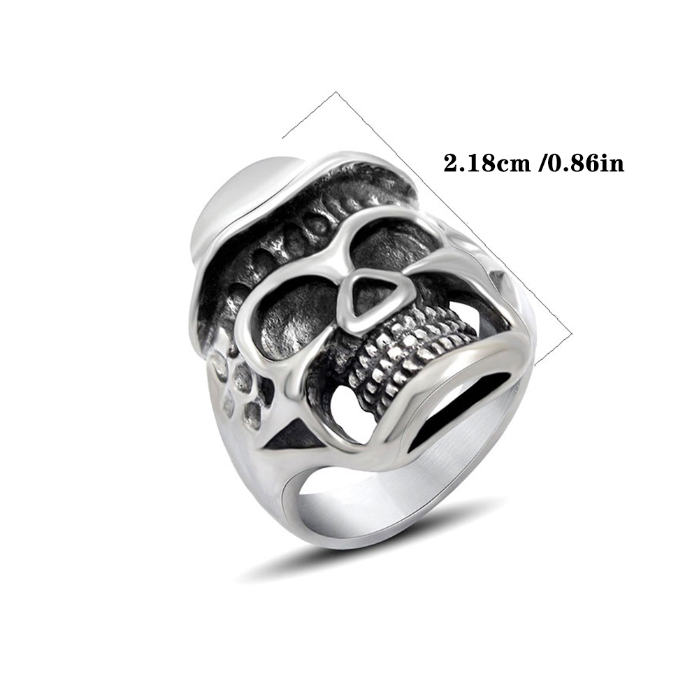 Retro Cool Style Skull 304 Stainless Steel Unisex Rings display picture 9