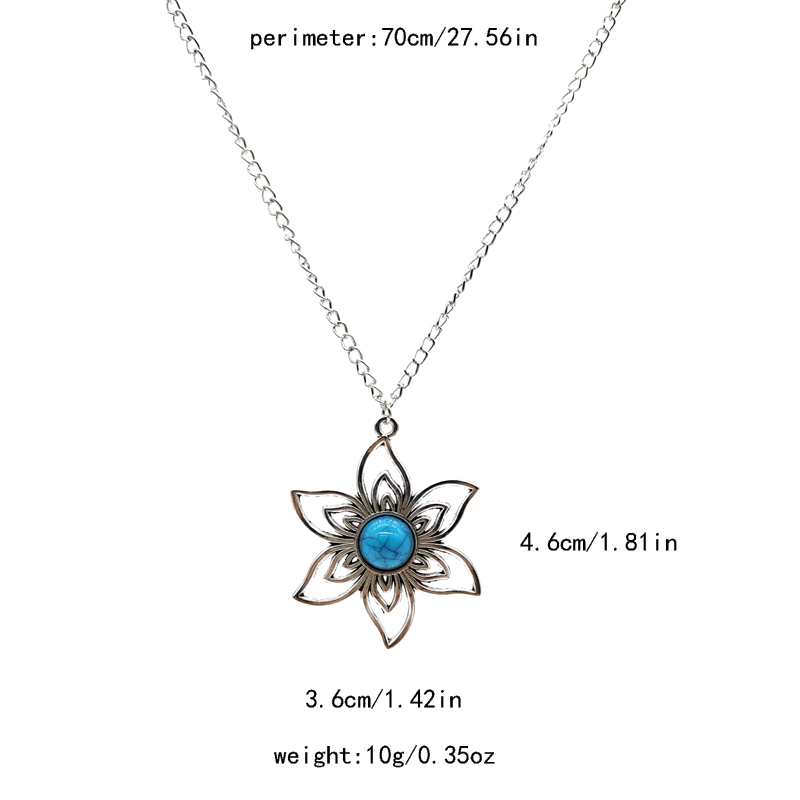 Wholesale Jewelry Simple Style Classic Style Flower Zinc Alloy Resin Plating Pendant Necklace display picture 1