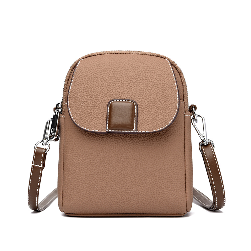 Women's Small Pu Leather Solid Color Vintage Style Classic Style Sewing Thread Flip Cover Crossbody Bag display picture 2