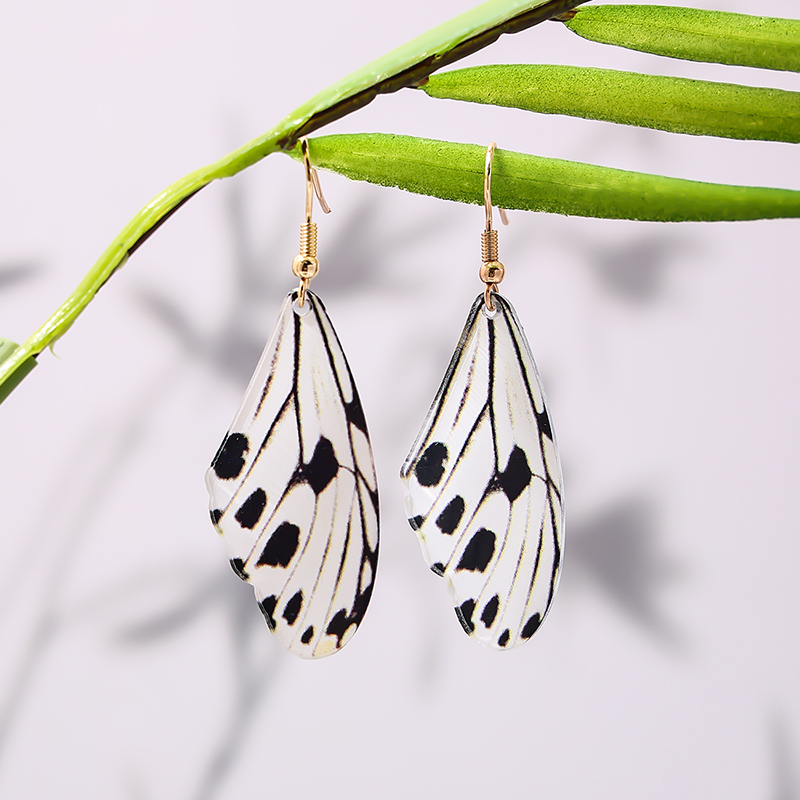 1 Pair Simple Style Classic Style Butterfly Printing Arylic Drop Earrings display picture 3