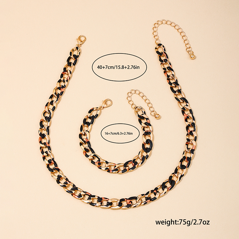 Simple Style Classic Style Leopard Alloy Chain Hollow Out Alloy Women's Jewelry Set display picture 5