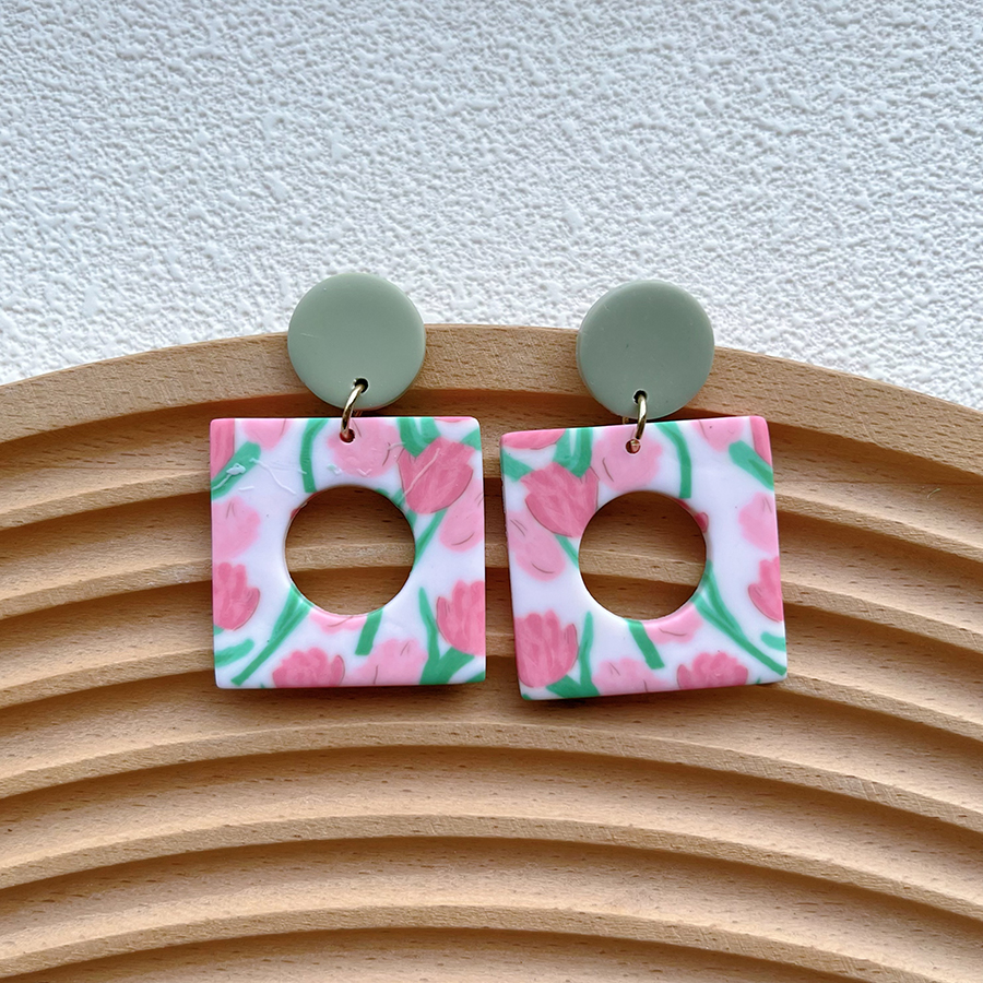 1 Pair Pastoral Flower Handmade Soft Clay Drop Earrings display picture 8