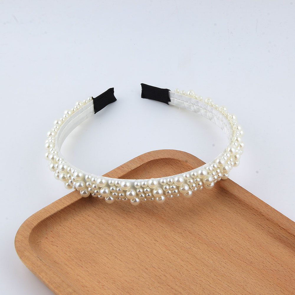 Femmes Style Simple Brillant Rond Strass Incruster Perle Bande De Cheveux display picture 6